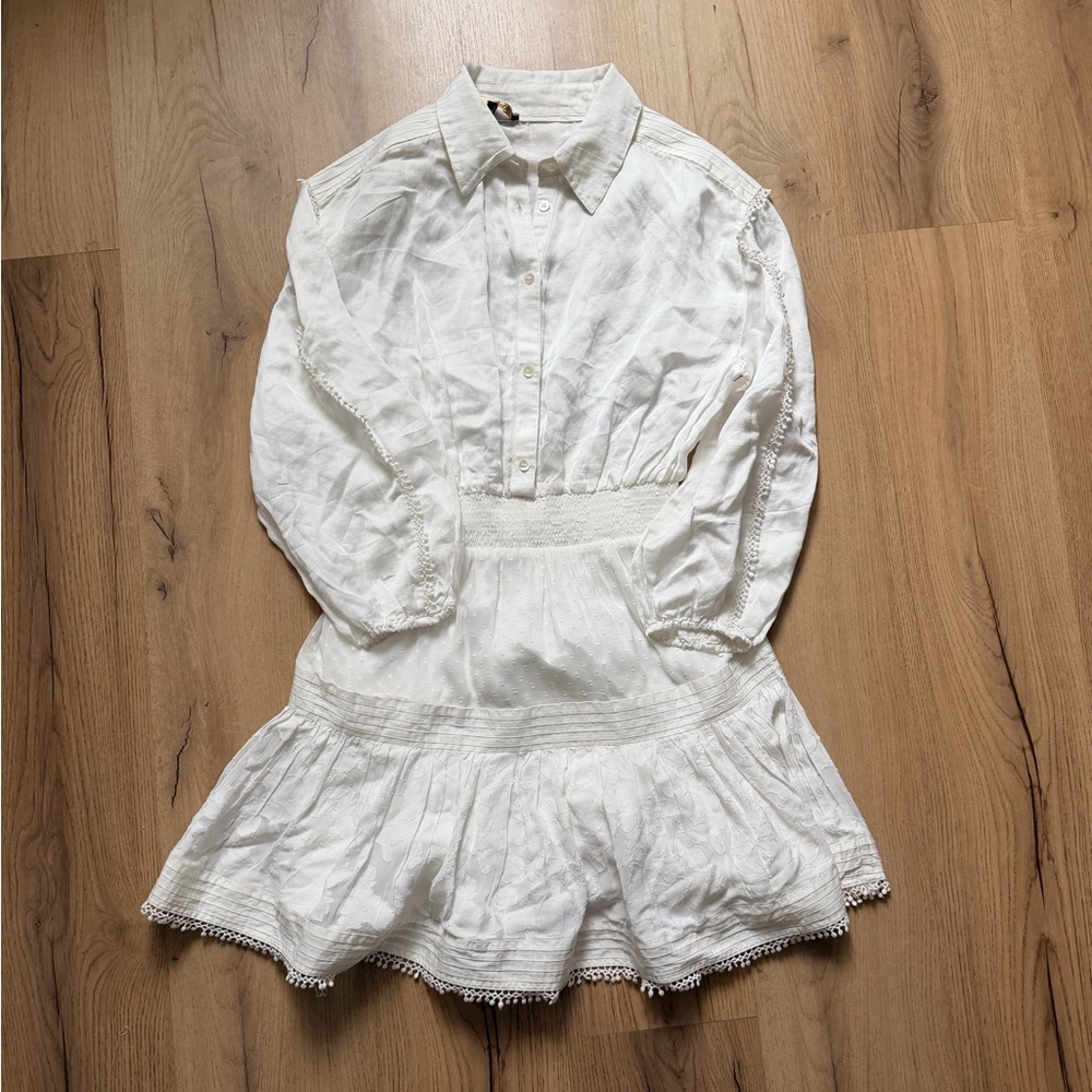 Maje White Button-Up Dress